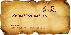 Sükösd Róza névjegykártya