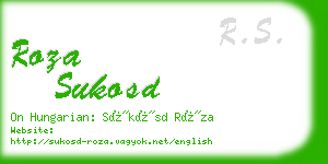 roza sukosd business card